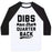 Virgin Teez  Baseball Tee Unisex Classic Baseball Tee / x-small / White/Black DIBS ON THE QUARTERBACK UNISEX CLASSIC BASEBALL TEE