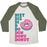 Virgin Teez  Baseball Tee Unisex Tri-Blend Baseball Tee / small / Oatmeal / Moss DIET, DIE, DI, D, DO, DON, DONU, DONUT UNISEX TRI-BLEND BASEBALL TEE