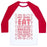 Virgin Teez  Baseball Tee Unisex Classic Baseball Tee / x-small / White/Red DIET IDEAS: EAT WHATEVER YOU WANT AND IF ANYONE HASSLES YOU ABOUT YOUR WEIGHT EAT THEM TOO UNISEX CLASSIC BASEBALL TEE