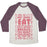 Virgin Teez  Baseball Tee Unisex Tri-Blend Baseball Tee / small / Oatmeal / Maroon DIET IDEAS: EAT WHATEVER YOU WANT AND IF ANYONE HASSLES YOU ABOUT YOUR WEIGHT EAT THEM TOO UNISEX TRI-BLEND BASEBALL TEE