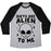 Virgin Teez  Baseball Tee Unisex Tri-Blend Baseball Tee / small / Athletic Gray / Black DIETS ARE ALIEN TO ME UNISEX TRI-BLEND BASEBALL TEE