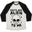 Virgin Teez  Baseball Tee Unisex Tri-Blend Baseball Tee / small / Oatmeal / Black DIETS ARE ALIEN TO ME UNISEX TRI-BLEND BASEBALL TEE