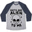 Virgin Teez  Baseball Tee Unisex Tri-Blend Baseball Tee / small / Athletic Gray / Navy DIETS ARE ALIEN TO ME UNISEX TRI-BLEND BASEBALL TEE