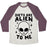 Virgin Teez  Baseball Tee Unisex Tri-Blend Baseball Tee / small / Oatmeal / Maroon DIETS ARE ALIEN TO ME UNISEX TRI-BLEND BASEBALL TEE