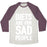 Virgin Teez  Baseball Tee Unisex Tri-Blend Baseball Tee / small / Oatmeal / Maroon DIETS ARE FOR SAD PEOPLE UNISEX TRI-BLEND BASEBALL TEE