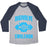 Virgin Teez  Baseball Tee Unisex Tri-Blend Baseball Tee / small / Athletic Gray / Navy DIGIVOLVE TO SWOLEMON! (LIGHT PRINT) UNISEX TRI-BLEND BASEBALL TEE