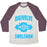 Virgin Teez  Baseball Tee Unisex Tri-Blend Baseball Tee / small / Oatmeal / Maroon DIGIVOLVE TO SWOLEMON! (LIGHT PRINT) UNISEX TRI-BLEND BASEBALL TEE