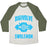 Virgin Teez  Baseball Tee Unisex Tri-Blend Baseball Tee / small / Oatmeal / Moss DIGIVOLVE TO SWOLEMON! (LIGHT PRINT) UNISEX TRI-BLEND BASEBALL TEE