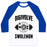 Virgin Teez  Baseball Tee Unisex Classic Baseball Tee / x-small / White/Blue DIGIVOLVE TO SWOLEMON! UNISEX CLASSIC BASEBALL TEE