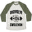 Virgin Teez  Baseball Tee Unisex Tri-Blend Baseball Tee / small / Oatmeal / Moss DIGIVOLVE TO SWOLEMON! UNISEX TRI-BLEND BASEBALL TEE