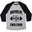 Virgin Teez  Baseball Tee Unisex Tri-Blend Baseball Tee / small / Athletic Gray / Black DIGIVOLVE TO SWOLEMON! UNISEX TRI-BLEND BASEBALL TEE