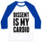 Virgin Teez  Baseball Tee Unisex Classic Baseball Tee / x-small / White/Blue DISSENT IS MY CARDIO UNISEX CLASSIC BASEBALL TEE