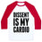 Virgin Teez  Baseball Tee Unisex Classic Baseball Tee / x-small / White/Red DISSENT IS MY CARDIO UNISEX CLASSIC BASEBALL TEE