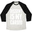 Virgin Teez  Baseball Tee Unisex Tri-Blend Baseball Tee / small / Oatmeal / Black DISSENT IS MY CARDIO UNISEX TRI-BLEND BASEBALL TEE