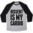 Virgin Teez  Baseball Tee Unisex Tri-Blend Baseball Tee / small / Athletic Gray / Black DISSENT IS MY CARDIO UNISEX TRI-BLEND BASEBALL TEE