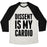 Virgin Teez  Baseball Tee Unisex Tri-Blend Baseball Tee / small / Oatmeal / Black DISSENT IS MY CARDIO UNISEX TRI-BLEND BASEBALL TEE