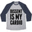 Virgin Teez  Baseball Tee Unisex Tri-Blend Baseball Tee / small / Athletic Gray / Navy DISSENT IS MY CARDIO UNISEX TRI-BLEND BASEBALL TEE