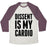 Virgin Teez  Baseball Tee Unisex Tri-Blend Baseball Tee / small / Oatmeal / Maroon DISSENT IS MY CARDIO UNISEX TRI-BLEND BASEBALL TEE