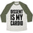 Virgin Teez  Baseball Tee Unisex Tri-Blend Baseball Tee / small / Oatmeal / Moss DISSENT IS MY CARDIO UNISEX TRI-BLEND BASEBALL TEE
