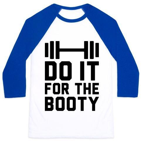 Virgin Teez  Baseball Tee Unisex Classic Baseball Tee / x-small / White/Blue DO IT FOR THE BOOTY UNISEX CLASSIC BASEBALL TEE