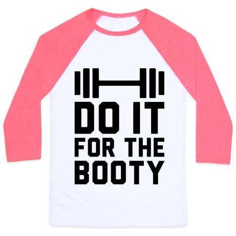 Virgin Teez  Baseball Tee Unisex Classic Baseball Tee / x-small / White/Neon Pink DO IT FOR THE BOOTY UNISEX CLASSIC BASEBALL TEE