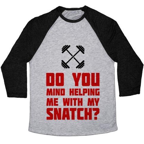 Virgin Teez  Baseball Tee Unisex Tri-Blend Baseball Tee / small / Athletic Gray / Black DO MIND HELPING ME WITH MY SNATCH? UNISEX TRI-BLEND BASEBALL TEE