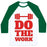Virgin Teez  Baseball Tee Unisex Classic Baseball Tee / x-small / White/Dark Green DO THE WORK UNISEX CLASSIC BASEBALL TEE