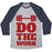 Virgin Teez  Baseball Tee Unisex Tri-Blend Baseball Tee / small / Athletic Gray / Navy DO THE WORK UNISEX TRI-BLEND BASEBALL TEE