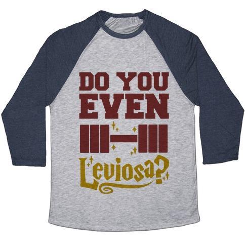 Virgin Teez  Baseball Tee Unisex Tri-Blend Baseball Tee / small / Athletic Gray / Navy DO YOU EVEN LEVIOSA? UNISEX TRI-BLEND BASEBALL TEE