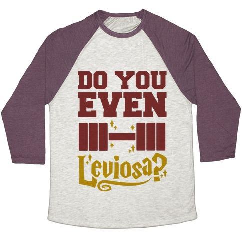 Virgin Teez  Baseball Tee Unisex Tri-Blend Baseball Tee / small / Oatmeal / Maroon DO YOU EVEN LEVIOSA? UNISEX TRI-BLEND BASEBALL TEE