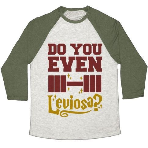 Virgin Teez  Baseball Tee Unisex Tri-Blend Baseball Tee / small / Oatmeal / Moss DO YOU EVEN LEVIOSA? UNISEX TRI-BLEND BASEBALL TEE