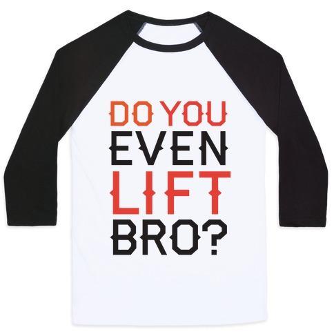 Virgin Teez  Baseball Tee Unisex Classic Baseball Tee / x-small / White/Black DO YOU EVEN LIFT? UNISEX CLASSIC BASEBALL TEE