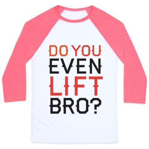 Virgin Teez  Baseball Tee Unisex Classic Baseball Tee / x-small / White/Neon Pink DO YOU EVEN LIFT? UNISEX CLASSIC BASEBALL TEE