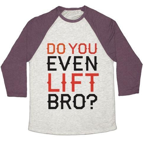 Virgin Teez  Baseball Tee Unisex Tri-Blend Baseball Tee / small / Oatmeal / Maroon DO YOU EVEN LIFT? UNISEX TRI-BLEND BASEBALL TEE