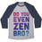 Virgin Teez  Baseball Tee Unisex Tri-Blend Baseball Tee / small / Athletic Gray / Navy DO YOU EVEN ZEN BRO YOGA UNISEX TRI-BLEND BASEBALL TEE