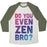Virgin Teez  Baseball Tee Unisex Tri-Blend Baseball Tee / small / Oatmeal / Moss DO YOU EVEN ZEN BRO YOGA UNISEX TRI-BLEND BASEBALL TEE