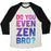 Virgin Teez  Baseball Tee Unisex Tri-Blend Baseball Tee / small / Oatmeal / Black DO YOU EVEN ZEN BRO YOGA UNISEX TRI-BLEND BASEBALL TEE