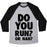 Virgin Teez  Baseball Tee Unisex Tri-Blend Baseball Tee / small / Athletic Gray / Black DO YOU RUN? OR NAH? UNISEX TRI-BLEND BASEBALL TEE