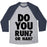 Virgin Teez  Baseball Tee Unisex Tri-Blend Baseball Tee / small / Athletic Gray / Navy DO YOU RUN? OR NAH? UNISEX TRI-BLEND BASEBALL TEE