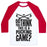 Virgin Teez  Baseball Tee Unisex Classic Baseball Tee / x-small / White/Red DO YOU THINK THIS IS A PUCKING GAME? UNISEX CLASSIC BASEBALL TEE