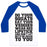 Virgin Teez  Baseball Tee Unisex Classic Baseball Tee / x-small / White/Blue DO YOUR SQUATS EAT YOUR VEGGIES WEAR RED LIPSTICK UNISEX CLASSIC BASEBALL TEE
