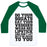 Virgin Teez  Baseball Tee Unisex Classic Baseball Tee / x-small / White/Dark Green DO YOUR SQUATS EAT YOUR VEGGIES WEAR RED LIPSTICK UNISEX CLASSIC BASEBALL TEE