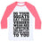 Virgin Teez  Baseball Tee Unisex Classic Baseball Tee / x-small / White/Neon Pink DO YOUR SQUATS EAT YOUR VEGGIES WEAR RED LIPSTICK UNISEX CLASSIC BASEBALL TEE