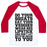 Virgin Teez  Baseball Tee Unisex Classic Baseball Tee / x-small / White/Red DO YOUR SQUATS EAT YOUR VEGGIES WEAR RED LIPSTICK UNISEX CLASSIC BASEBALL TEE