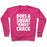 Virgin Teez  Pullover Crewneck Sweatshirt / x-small / Deep Pink DOES A SQUAT KNEES CRACK WHITE PRINT CREWNECK SWEATSHIRT