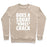 Virgin Teez  Pullover Crewneck Sweatshirt / x-small / Heathered Oatmeal DOES A SQUAT KNEES CRACK WHITE PRINT CREWNECK SWEATSHIRT