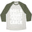 Virgin Teez  Baseball Tee Unisex Tri-Blend Baseball Tee / small / Oatmeal / Moss DOES A SQUAT KNEES CRACK WHITE PRINT UNISEX TRI-BLEND BASEBALL TEE