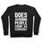 Virgin Teez  Pullover Crewneck Sweatshirt / x-small / Black DOES AVOIDING PEOPLE COUNT AS EXERCISE WHITE PRINT CREWNECK SWEATSHIRT