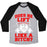 Virgin Teez  Baseball Tee Unisex Tri-Blend Baseball Tee / small / Athletic Gray / Black DOES HE LIFT LIKE A BITCH? UNISEX TRI-BLEND BASEBALL TEE