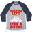 Virgin Teez  Baseball Tee Unisex Tri-Blend Baseball Tee / small / Athletic Gray / Navy DOES HE LIFT LIKE A BITCH? UNISEX TRI-BLEND BASEBALL TEE